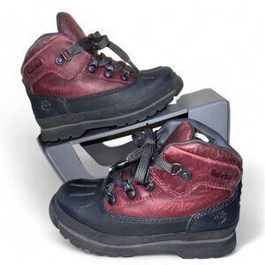 Timberland Waterproof Boots Redish Brown / Black A2859 Toddler 12 UK 11.5 EU 30
